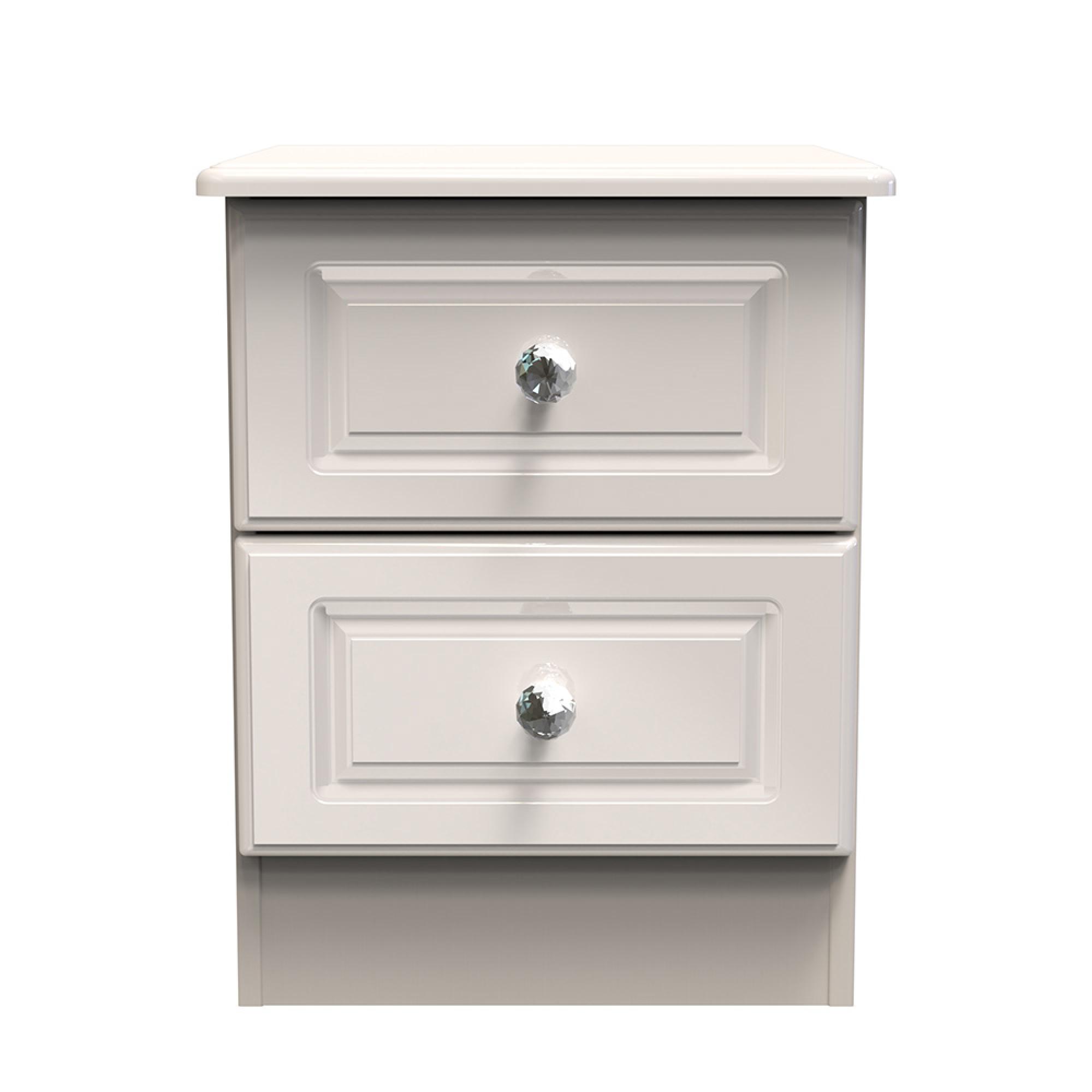 Balmoral Bedside Cabinet - 2 Drawer - Cashmere