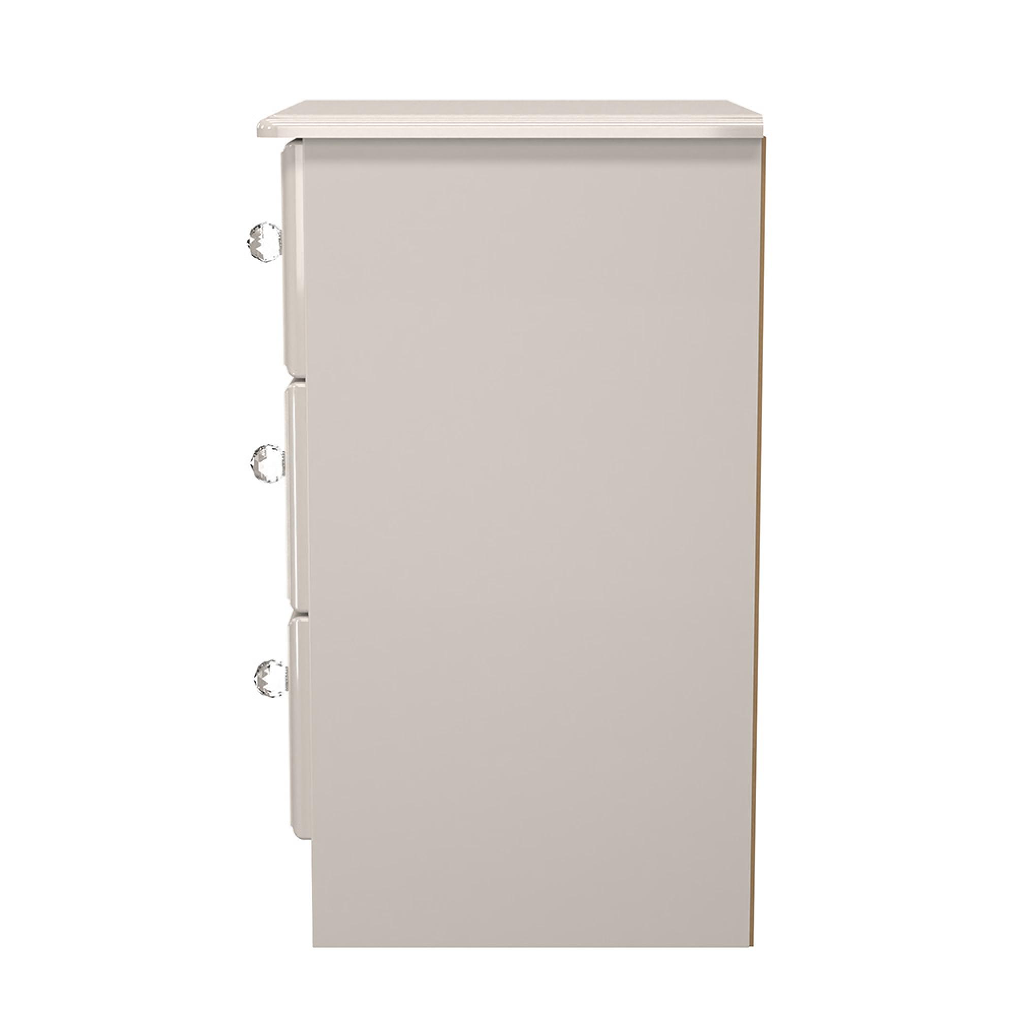 Balmoral Bedside Cabinet - 3 Drawer - Cashmere