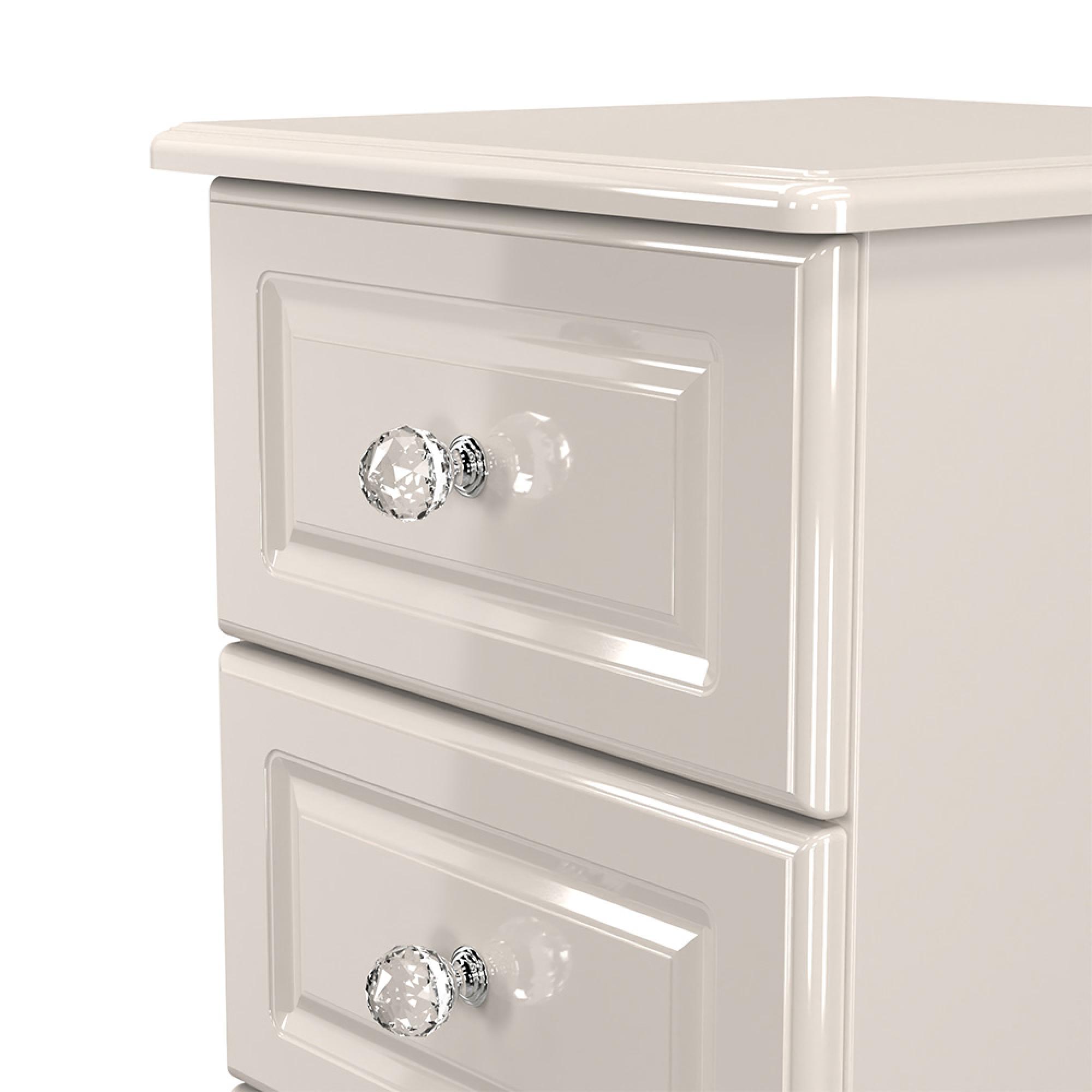 Balmoral Bedside Cabinet - 3 Drawer - Cashmere