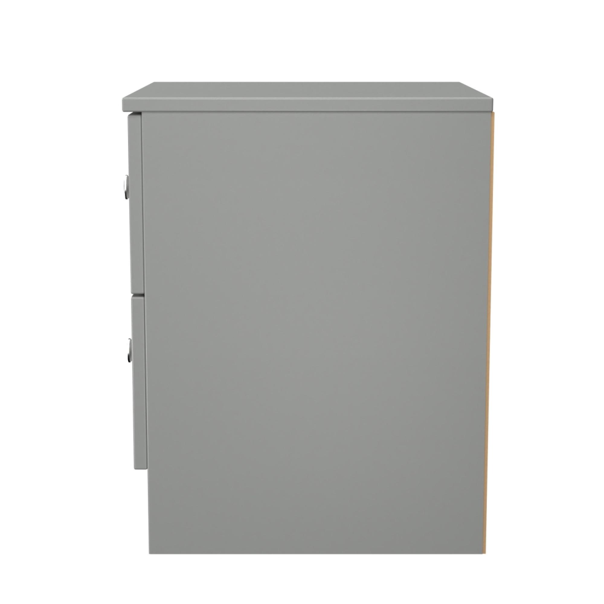 Yarmouth Bedside Cabinet - 2 Drawer - Dusk Grey