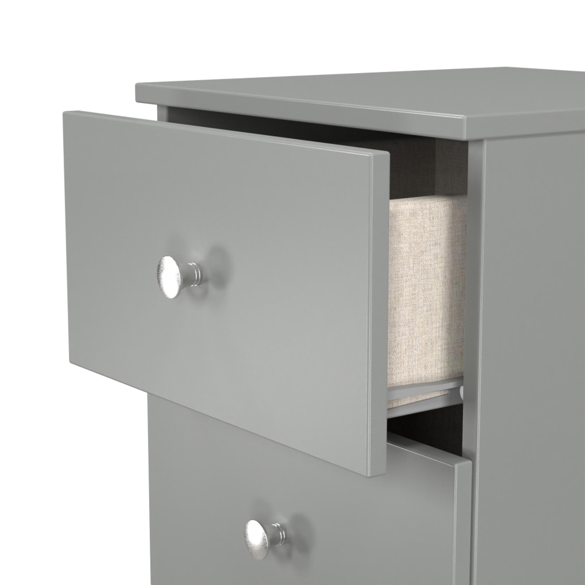 Yarmouth Bedside Cabinet - 3 Drawer - Dusk Grey
