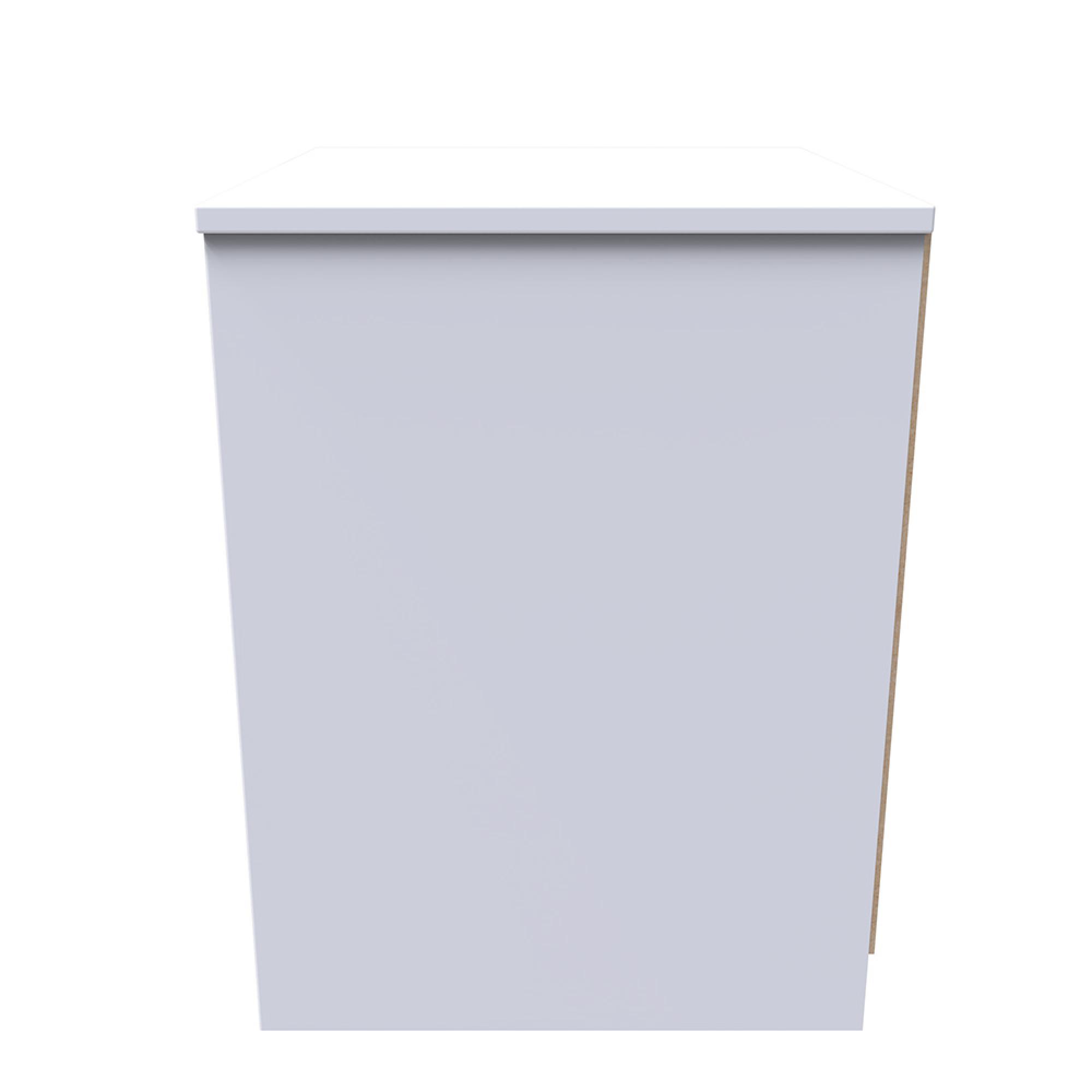 Monaco Bedside Cabinet - 2 Drawer - Cashmere Gloss and White