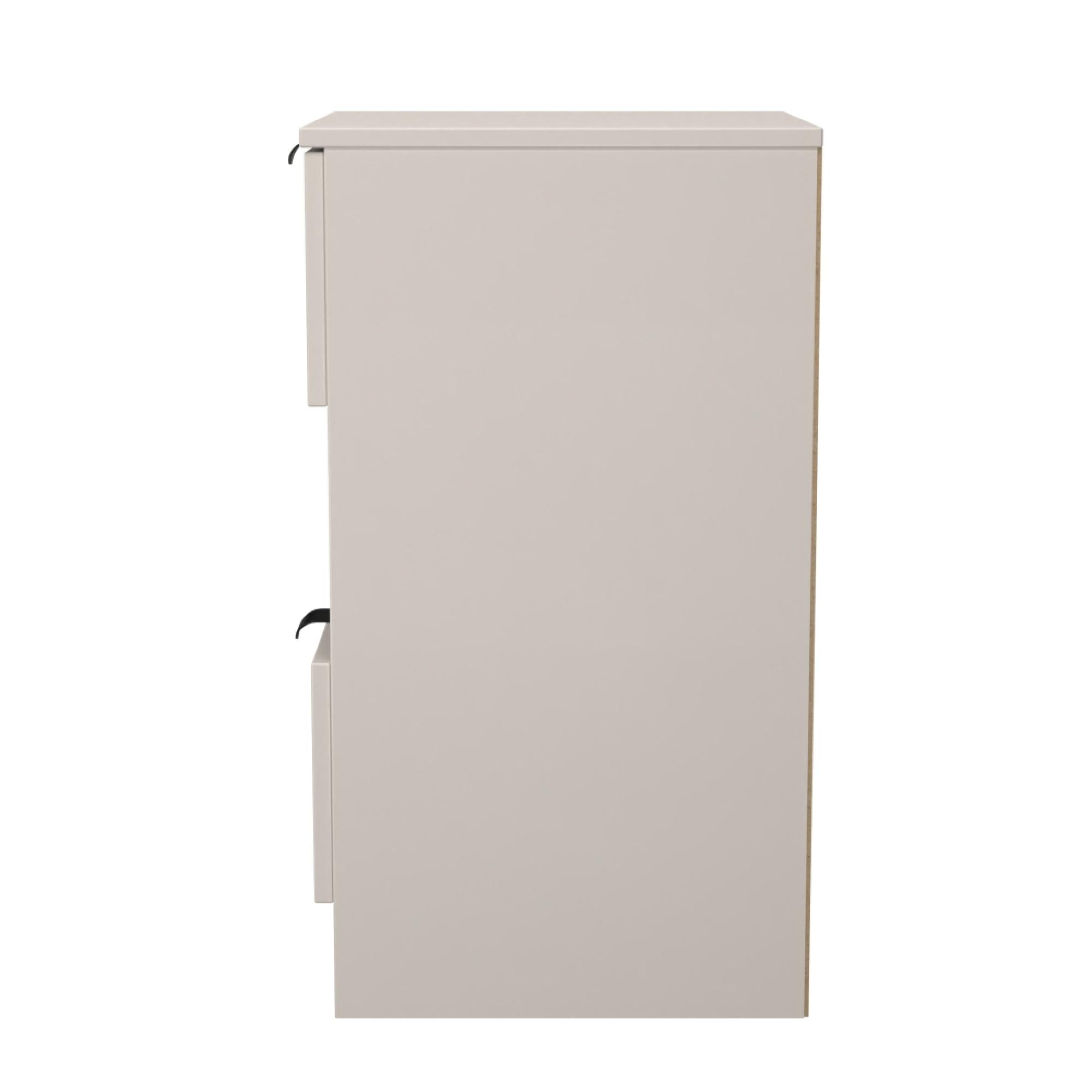 Bora Bedside Cabinet - 2 Drawer - Open Shelf - Kashmir Matt