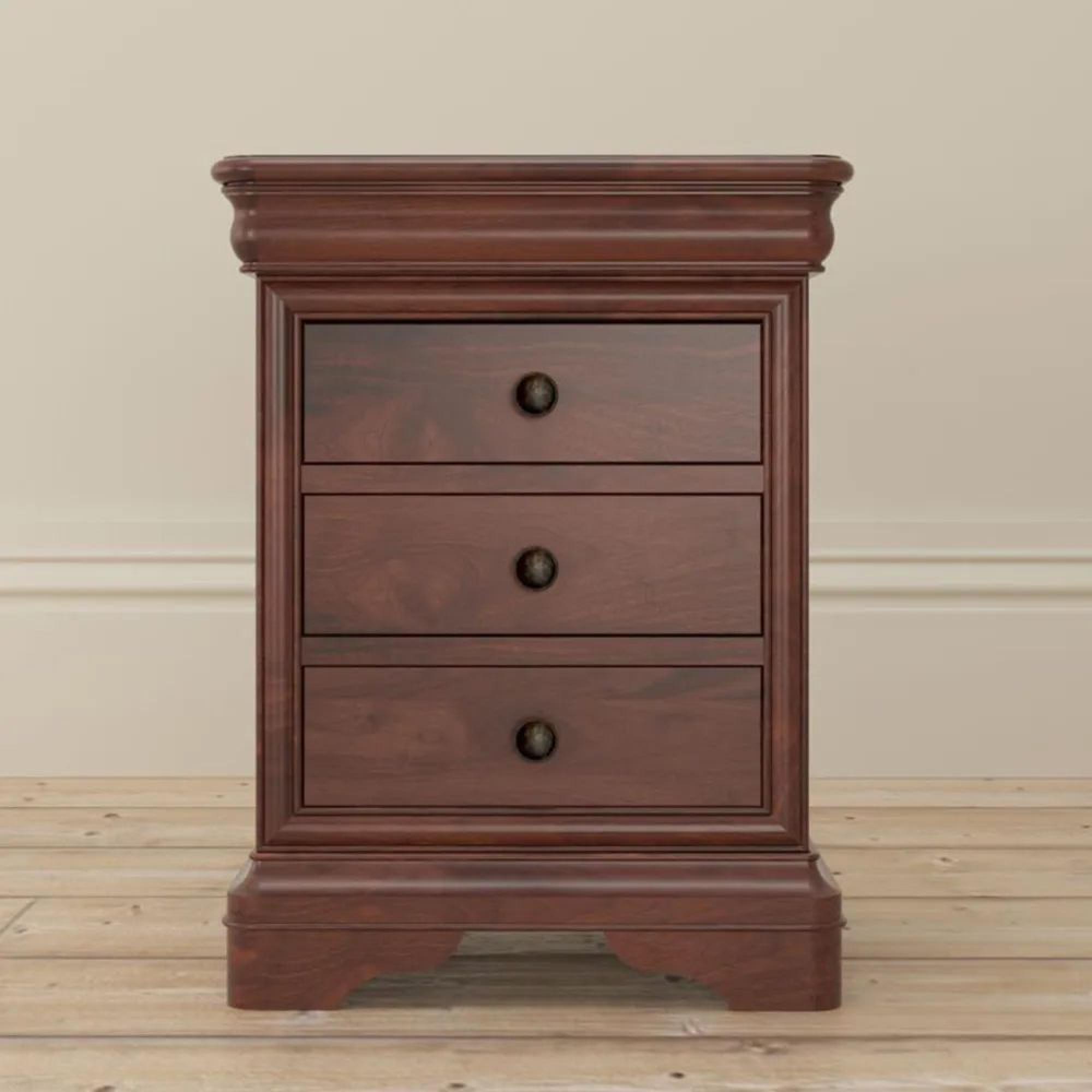 Antoinette Bedside Cabinet - 3 Drawer - Cherrywood