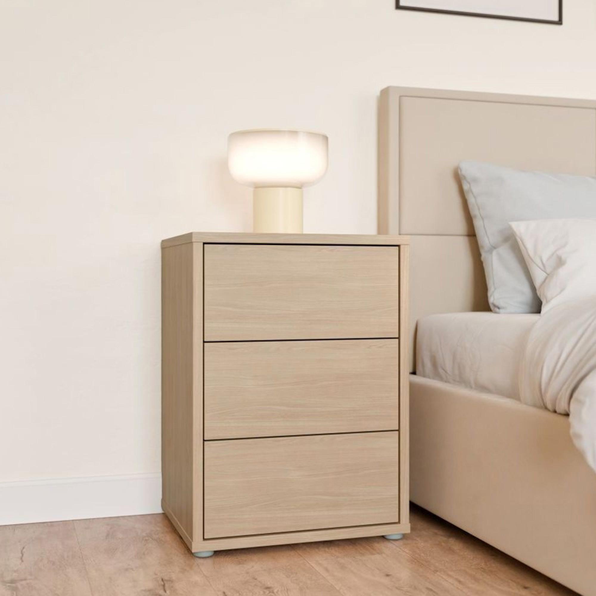 Alice Springs Bedside Cabinet - 3 Drawer - Elegancia Oak