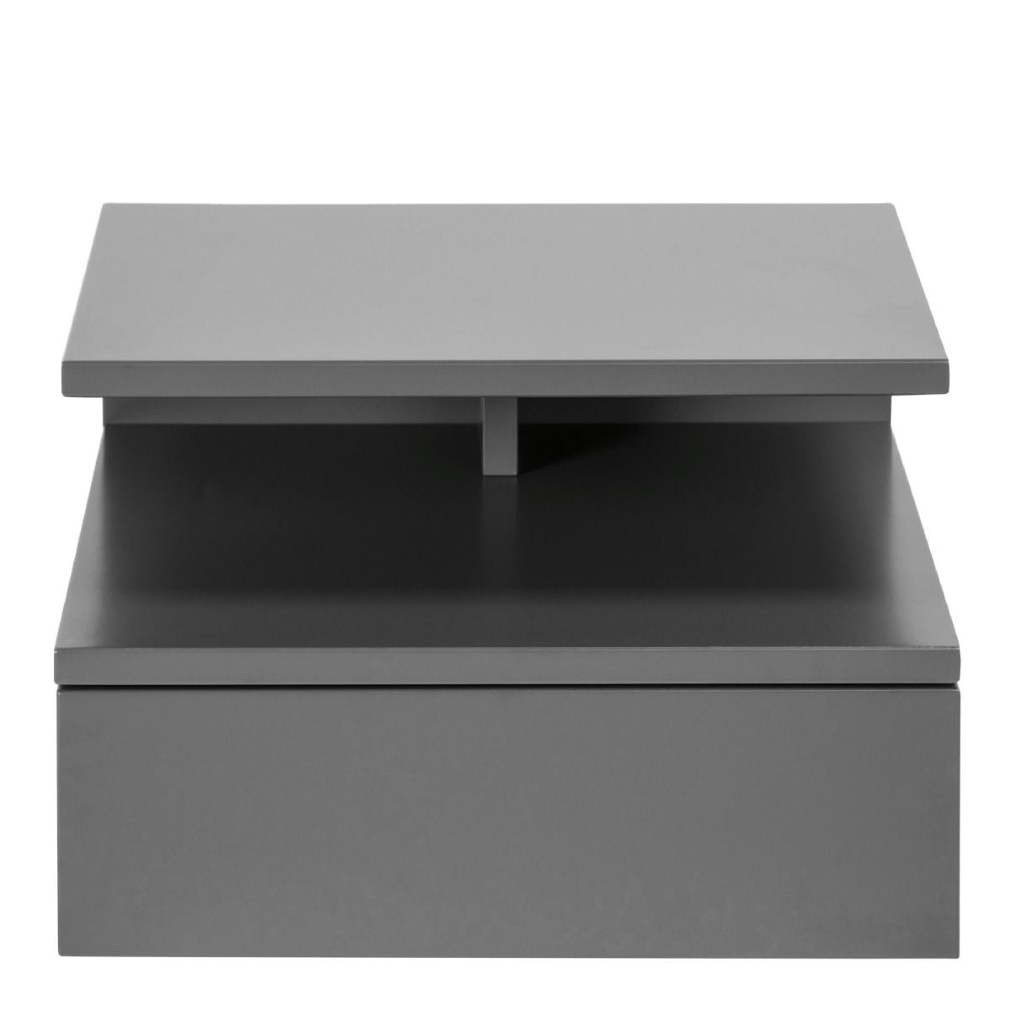 Ashlan Bedside Table - Floating - 1 Drawer - Grey