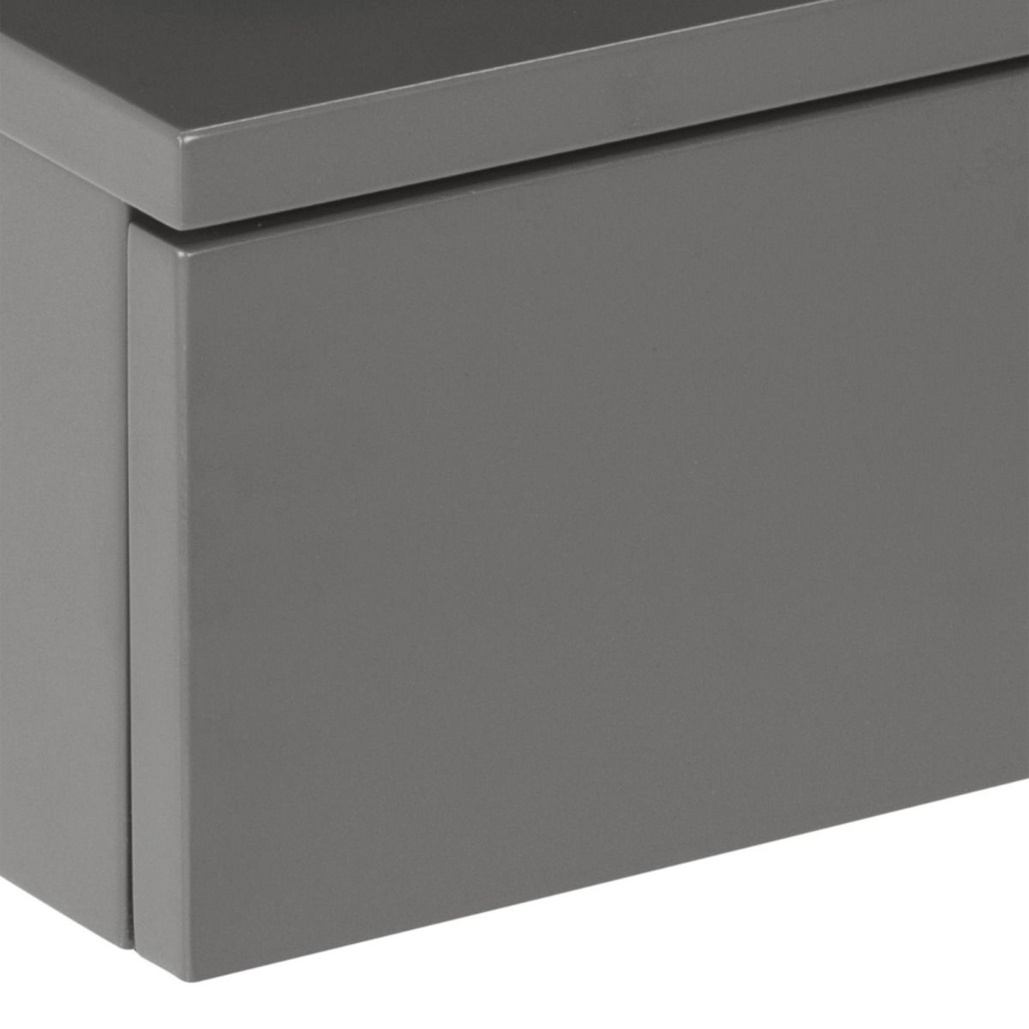 Ashlan Bedside Table - Floating - 1 Drawer - Grey