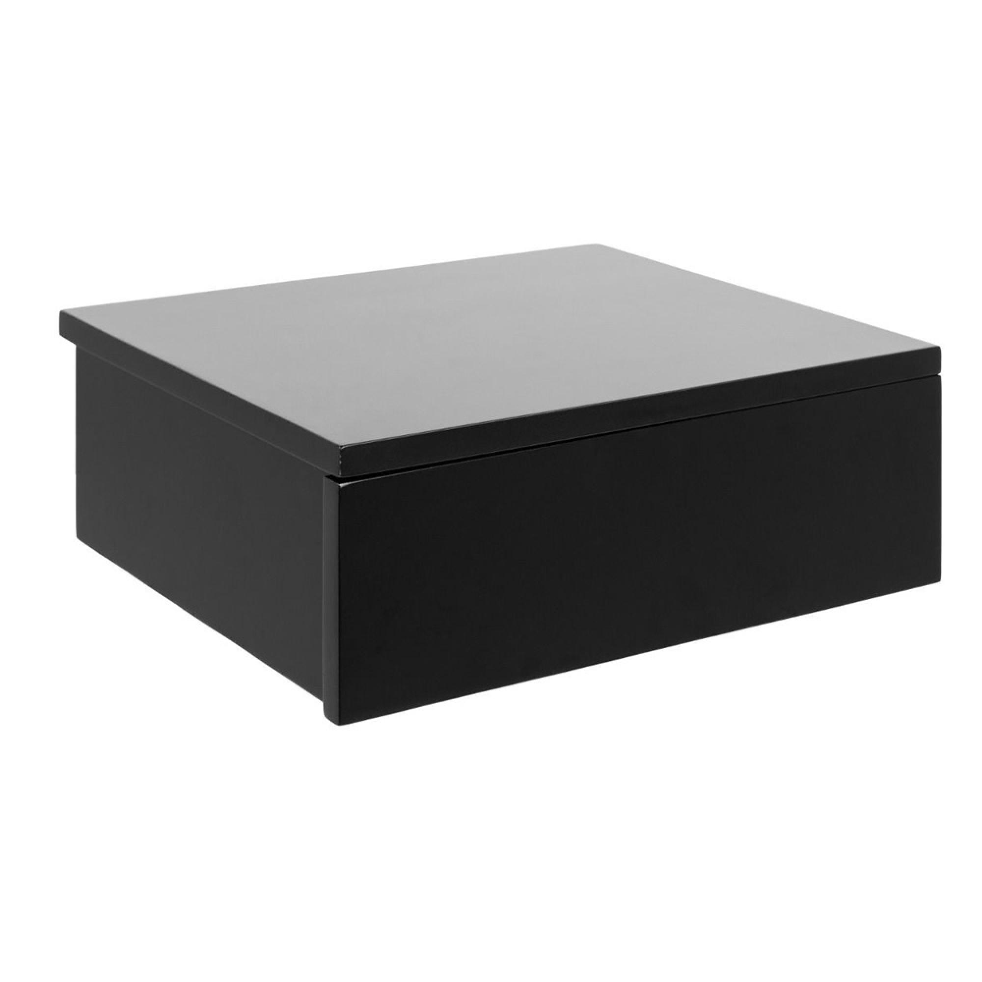 Avignon Bedside Table - Floating - 1 Drawer - Black