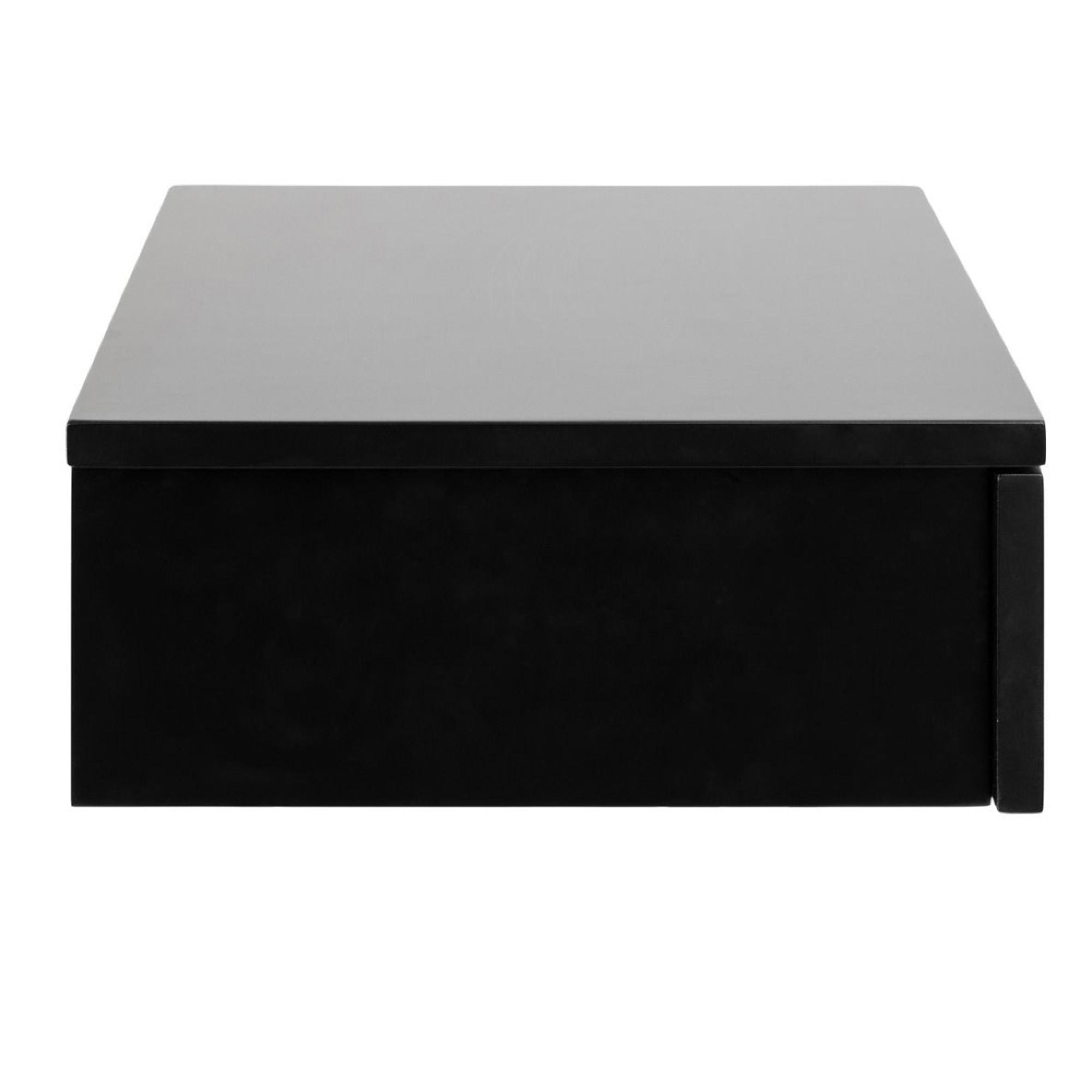 Avignon Bedside Table - Floating - 1 Drawer - Black