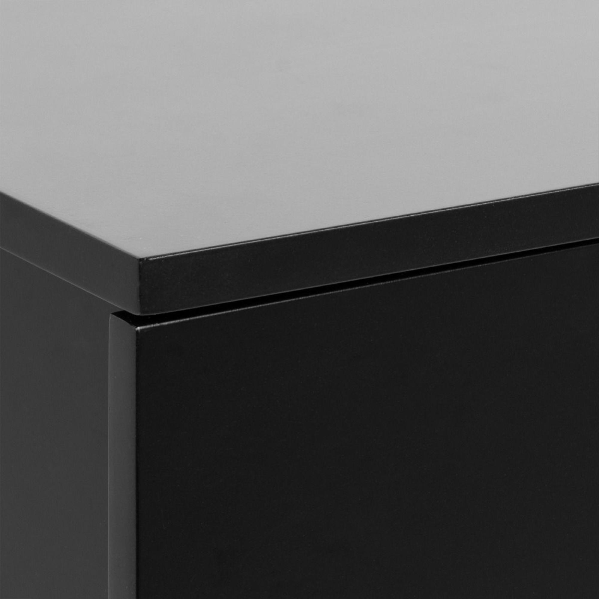Avignon Bedside Table - Floating - 1 Drawer - Black