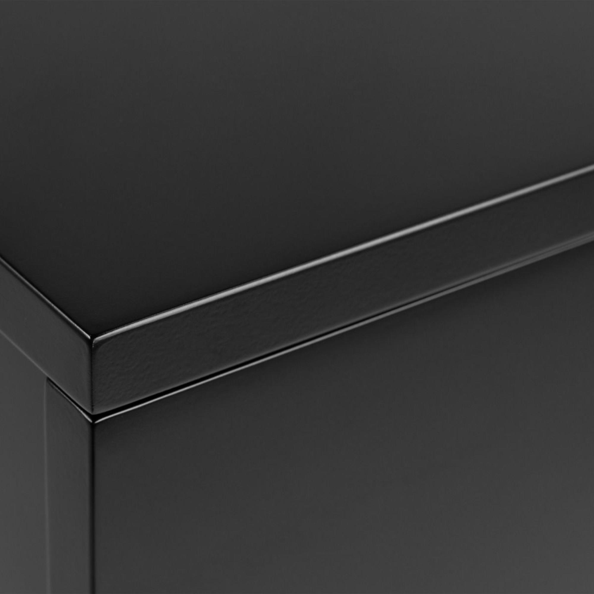 Avignon Bedside Table - Floating - 2 Drawer - Black