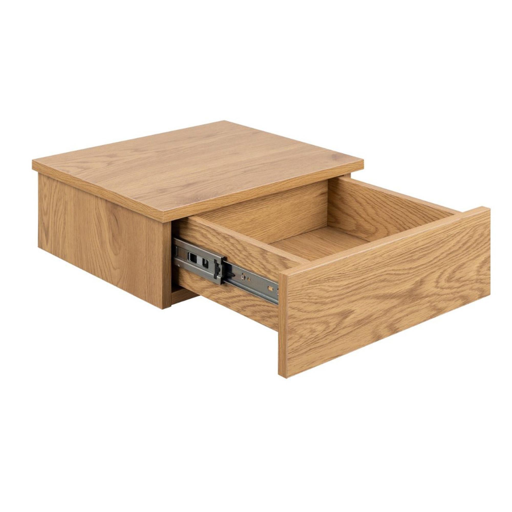 Avignon Bedside Table - Floating - 1 Drawer - Oak