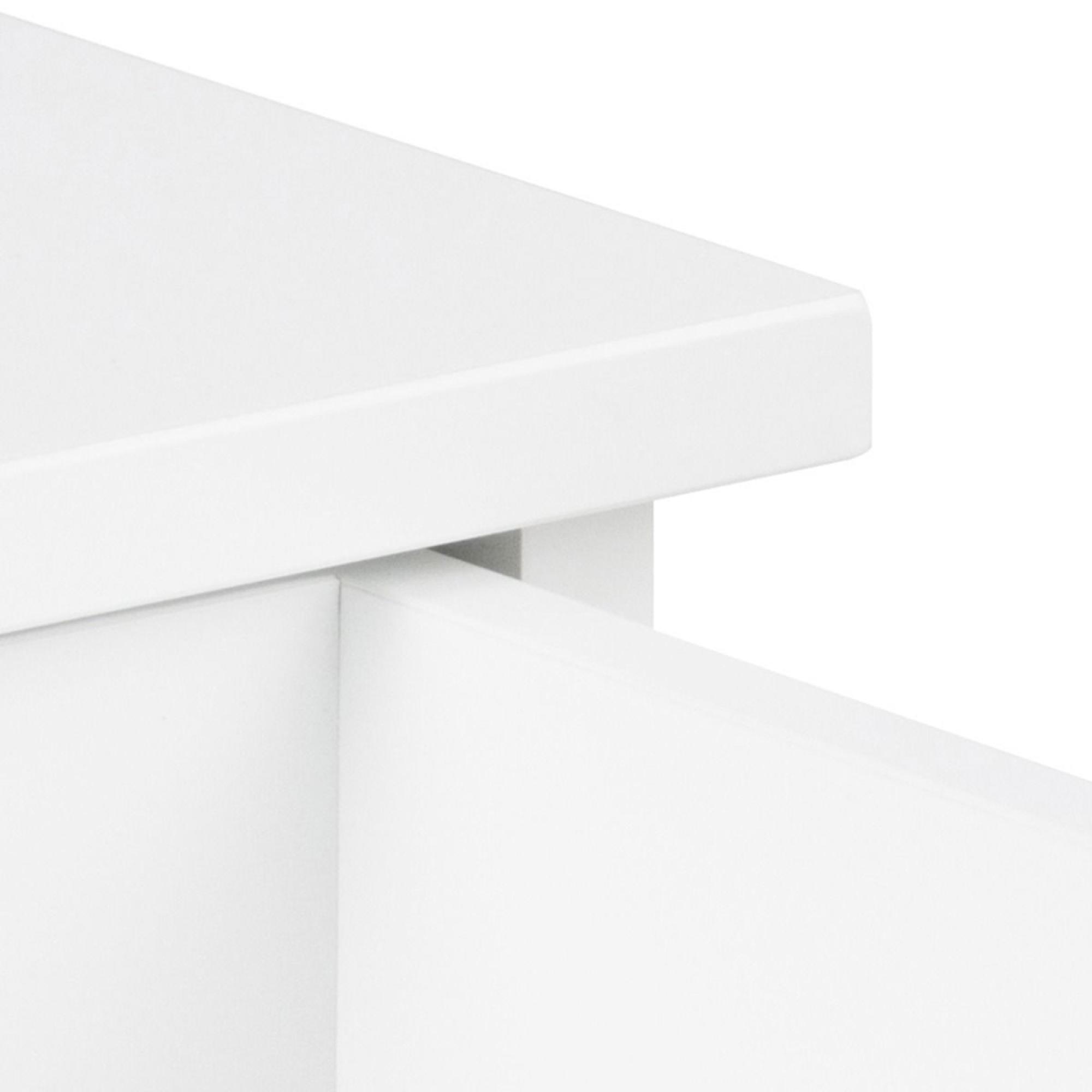 Avignon Bedside Table - Floating - 1 Drawer - White