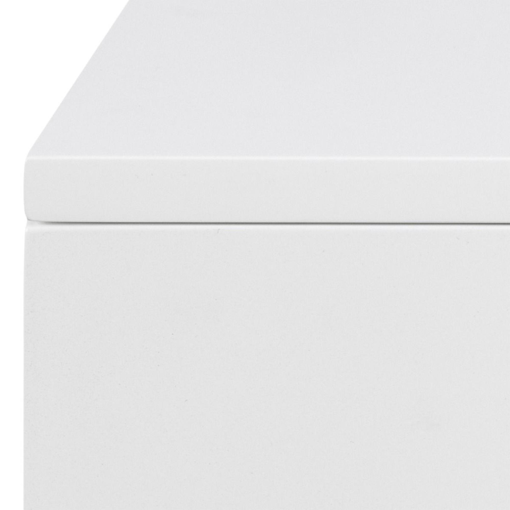 Avignon Bedside Table - Floating - 2 Drawer - White