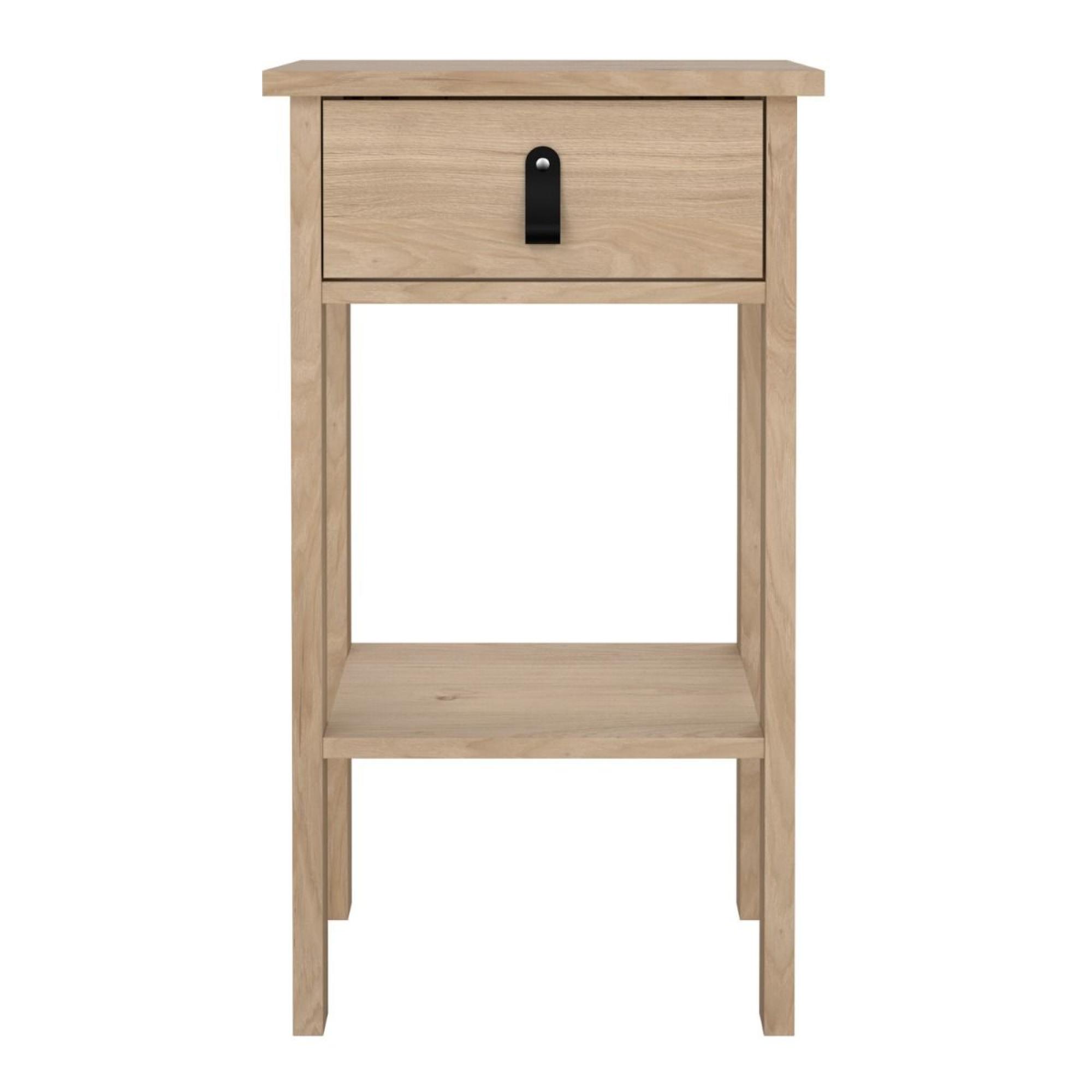Barcelona Bedside Table - 1 Drawer - Jackson Hickory Oak