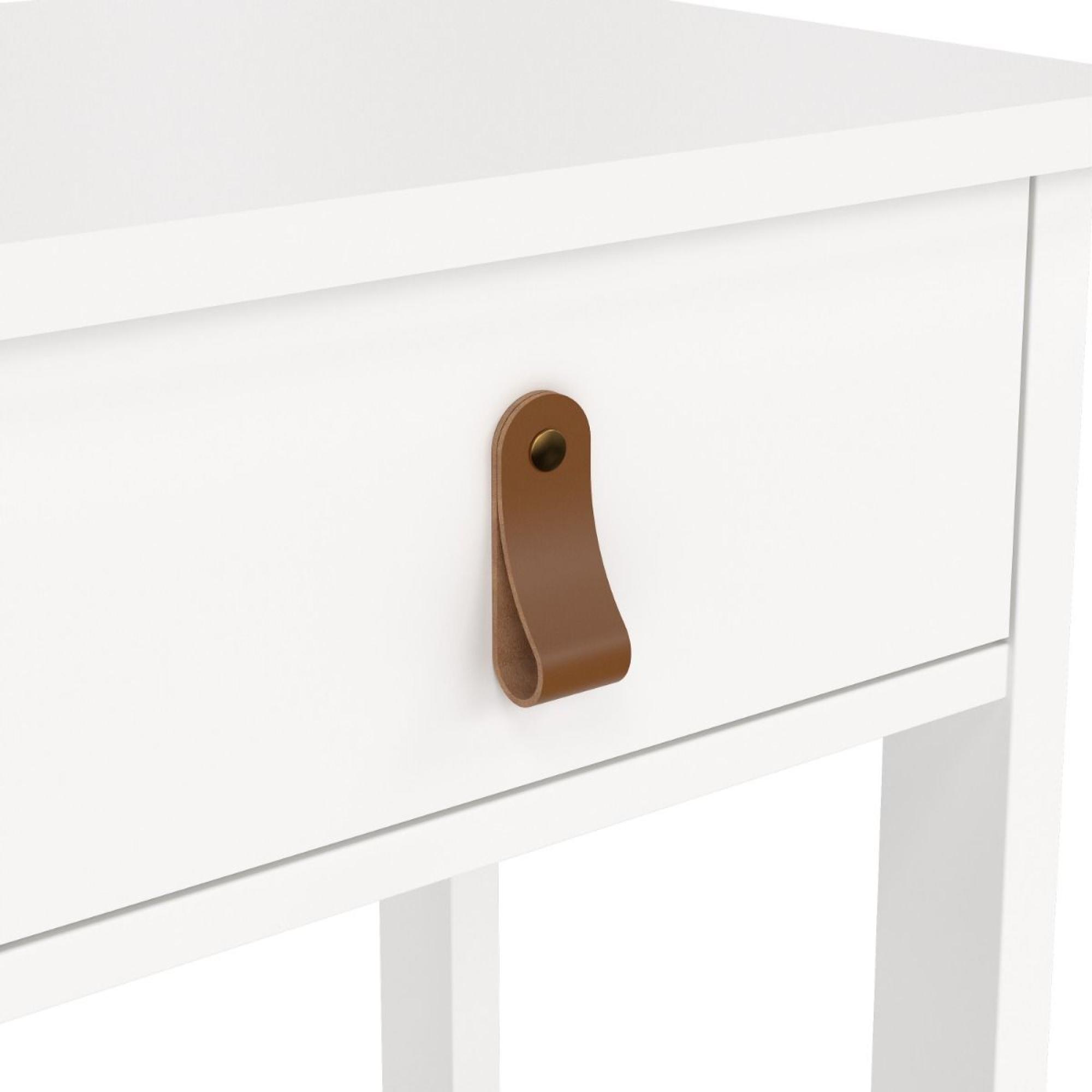 Barcelona Bedside Table - 1 Drawer - White