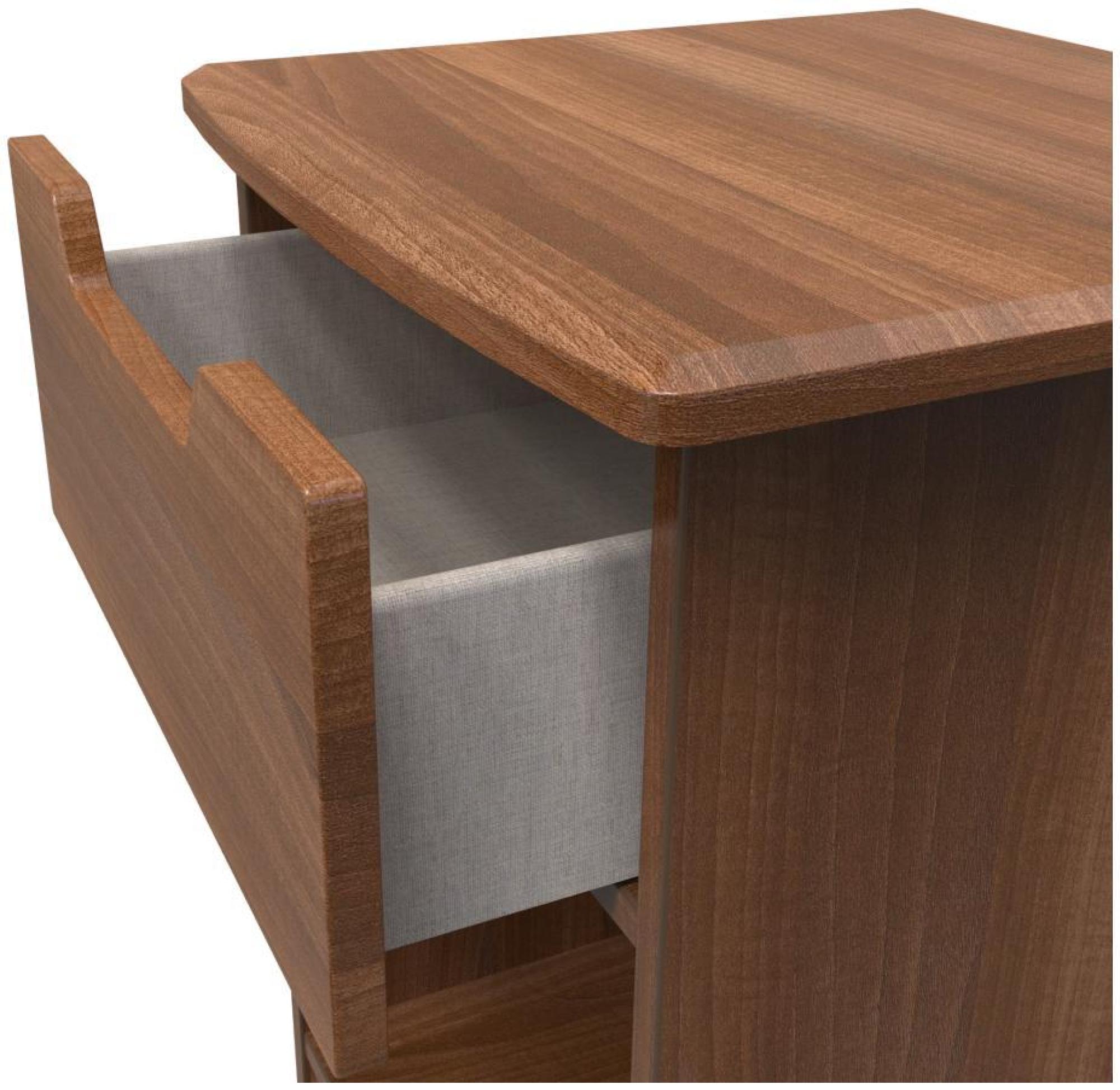 Bella Bedside Cabinet - 1 Drawer - Walnut