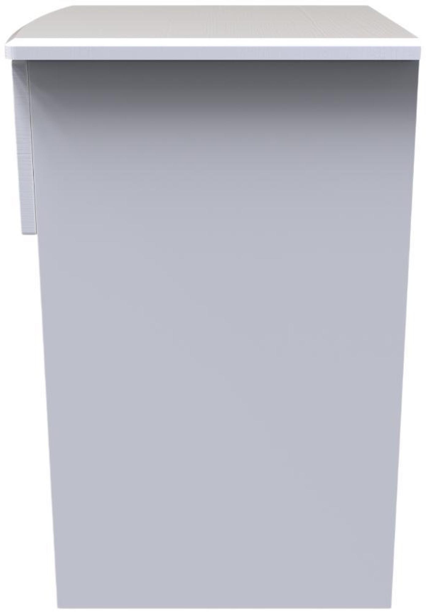 Bella Bedside Cabinet - 1 Drawer with Lock - White