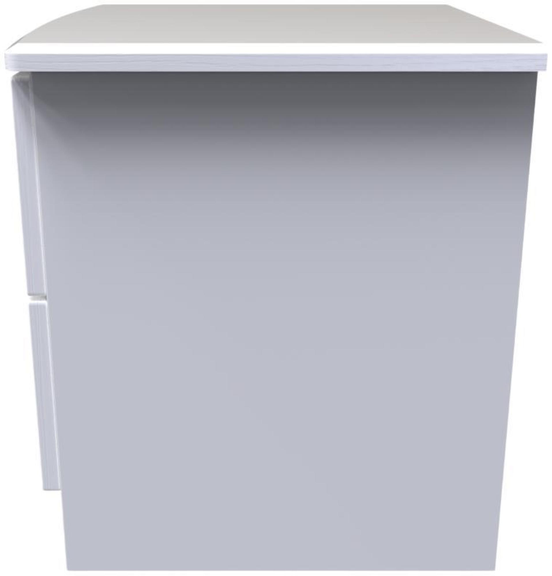 Bella Bedside Cabinet - 2 Drawer - White