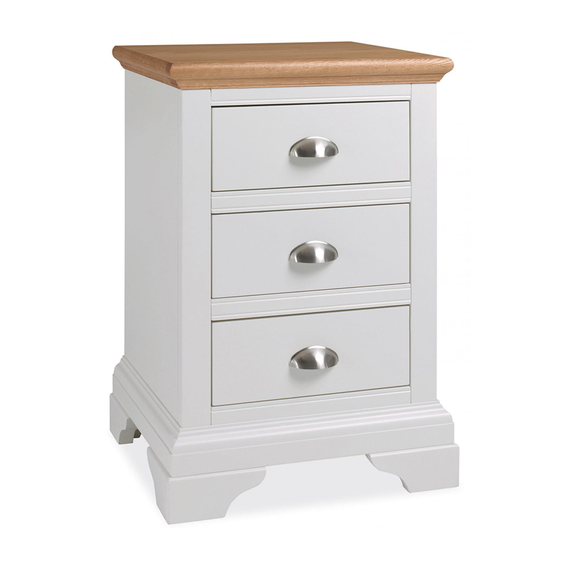 Hampstead Two Tone Bedside Cabinet - 3 Drawer