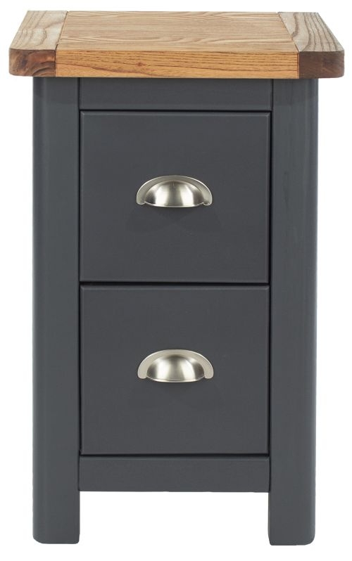 Dunkeld Blue 2 Drawer Petite Bedside Cabinet
