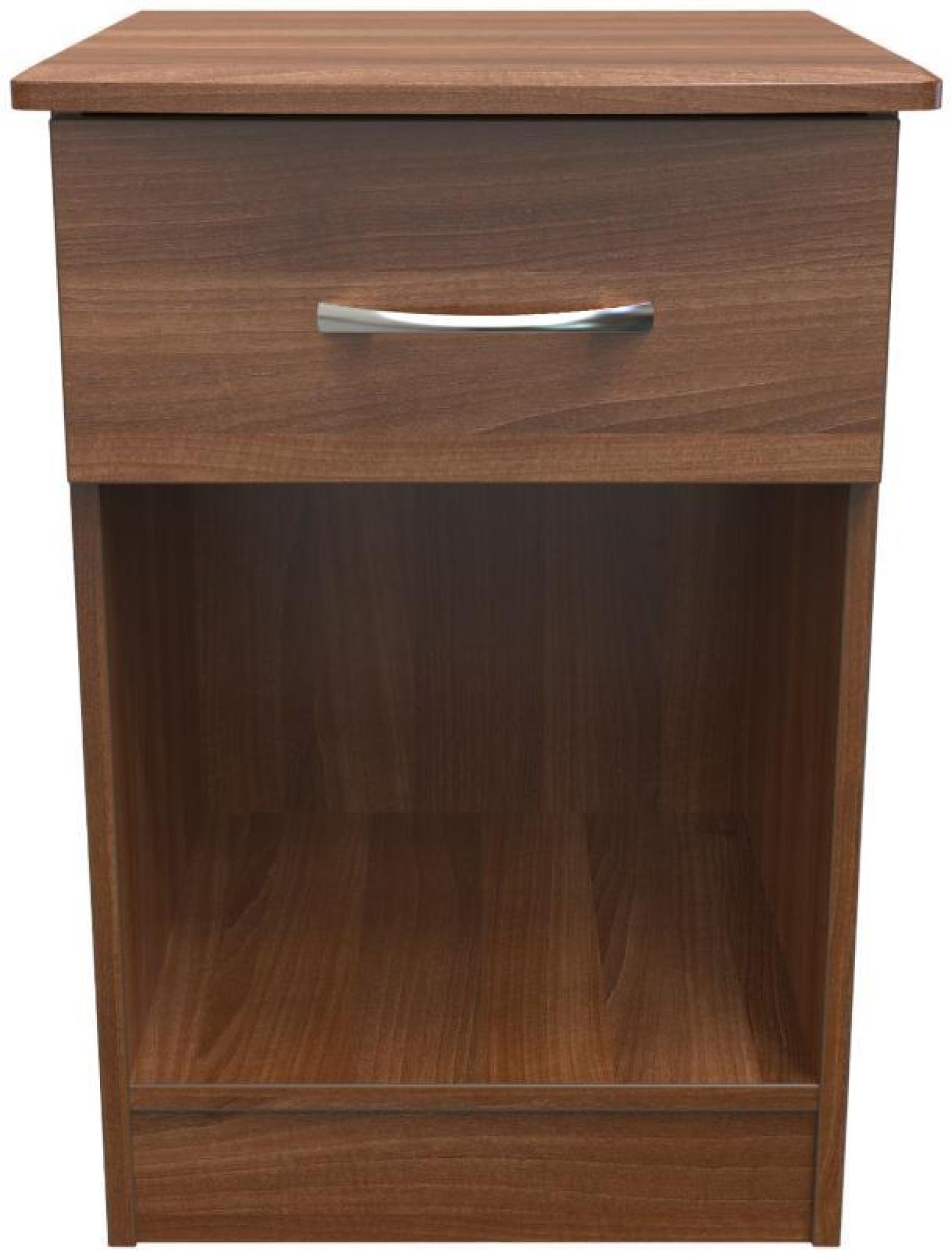 Eve Walnut Effect 1 Drawer Bedside Cabinet