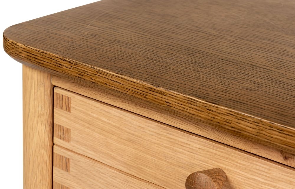 Grace Natural Oak 3 Drawer Bedside Cabinet