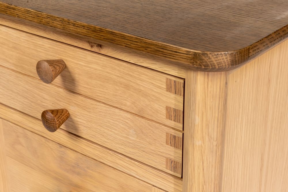 Grace Natural Oak 3 Drawer Bedside Cabinet