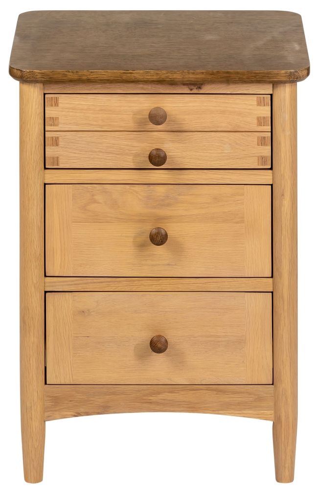 Grace Natural Oak 3 Drawer Bedside Cabinet