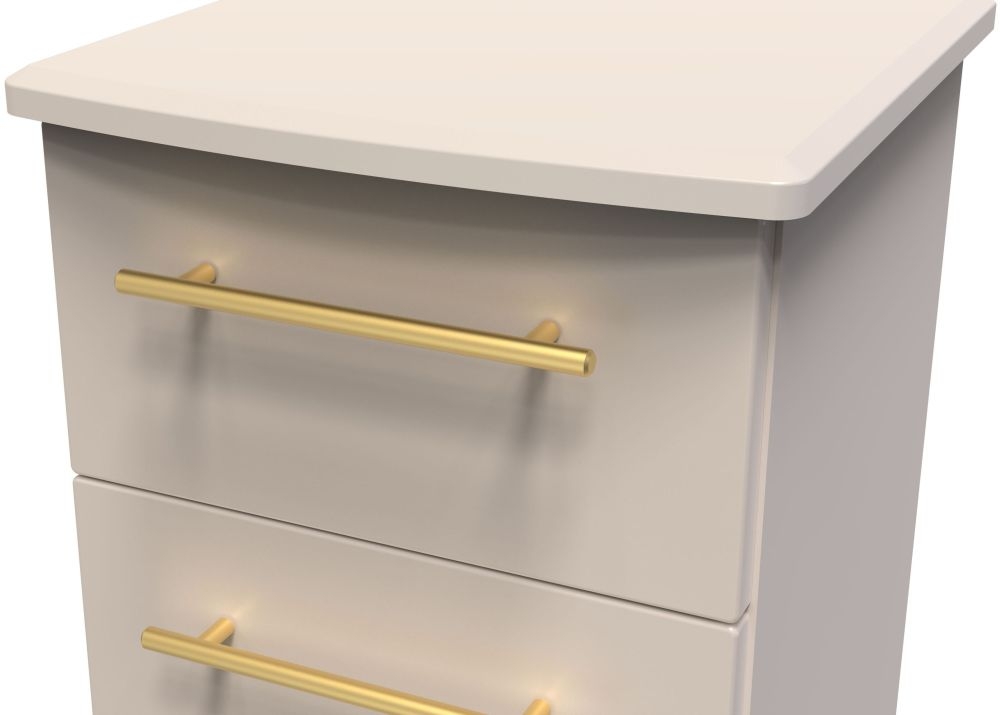 Haworth Bedside Cabinet - 3 Drawer - Cashmere