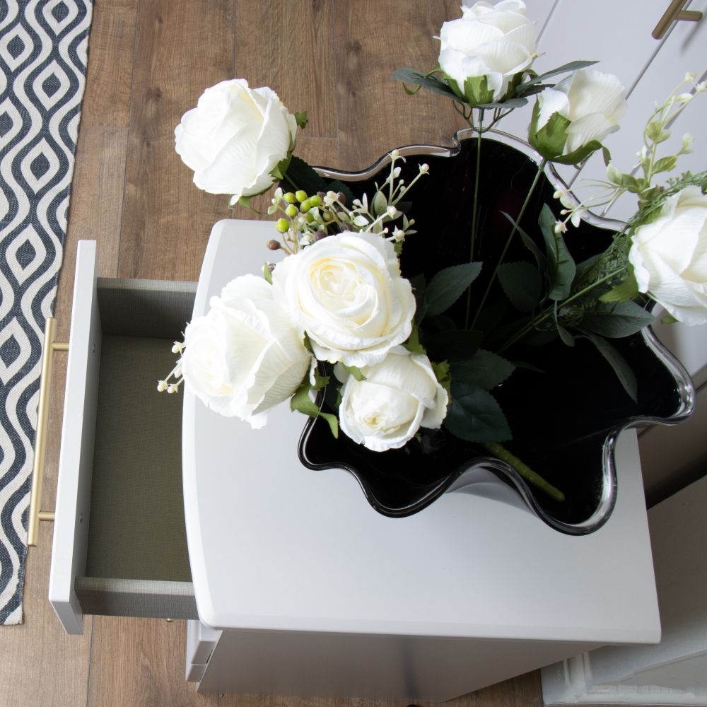 Haworth Bedside Cabinet - 3 Drawer - Cashmere