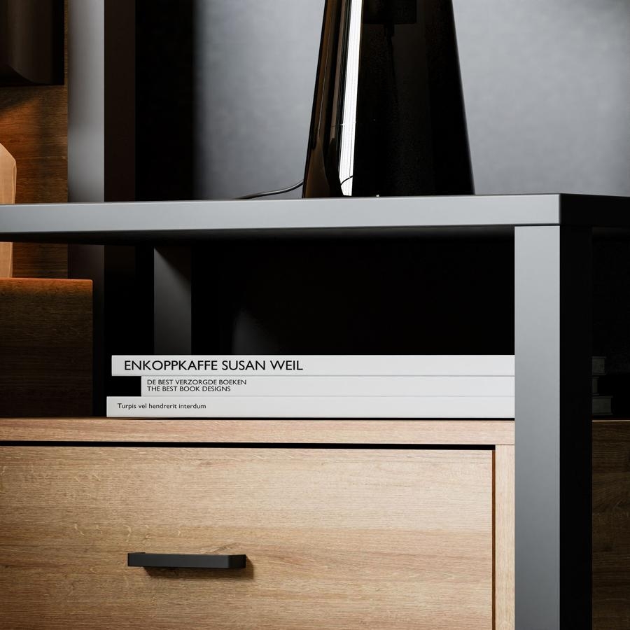 High Rock Bedside Table - 1 Drawer - Oak