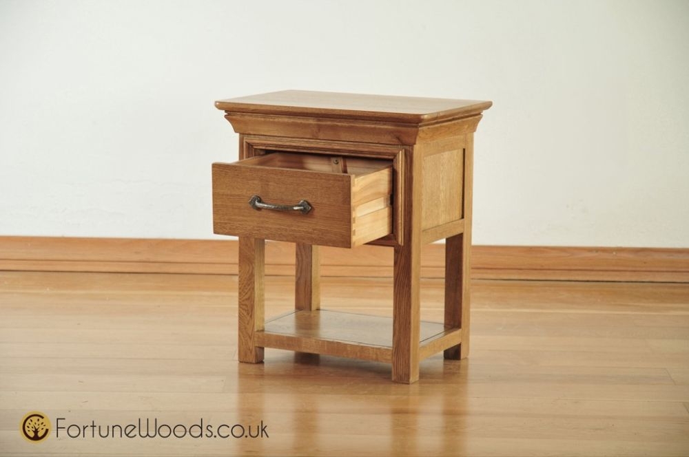 Lyon Bedside Table - 1 Drawer - Oak