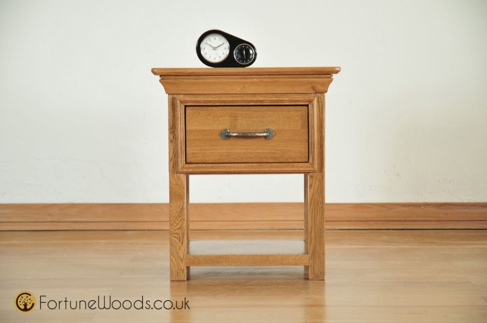 Lyon Bedside Table - 1 Drawer - Oak