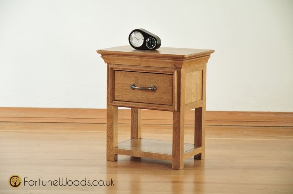 Lyon Bedside Table - 1 Drawer - Oak