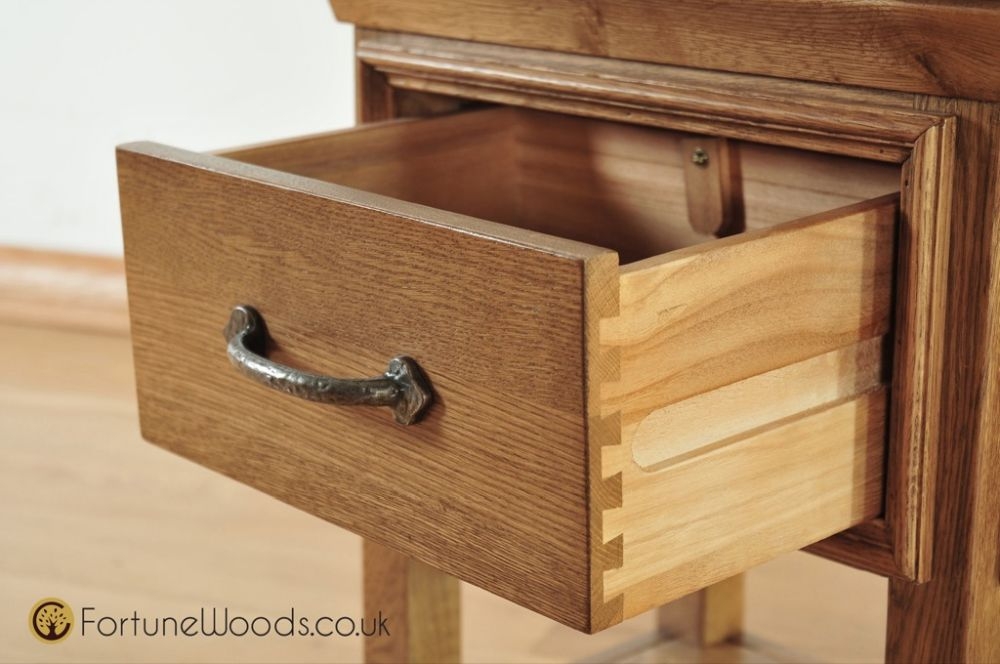 Lyon Bedside Table - 1 Drawer - Oak