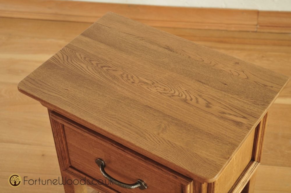 Lyon Bedside Table - 1 Drawer - Oak