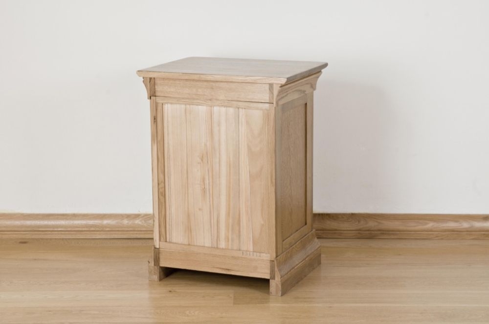Lyon Bedside Table - 3 Drawer - Tall - Oak