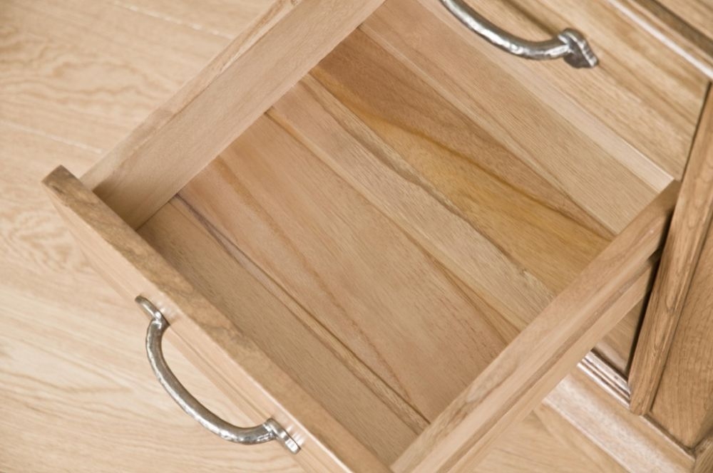 Lyon Bedside Table - 3 Drawer - Tall - Oak