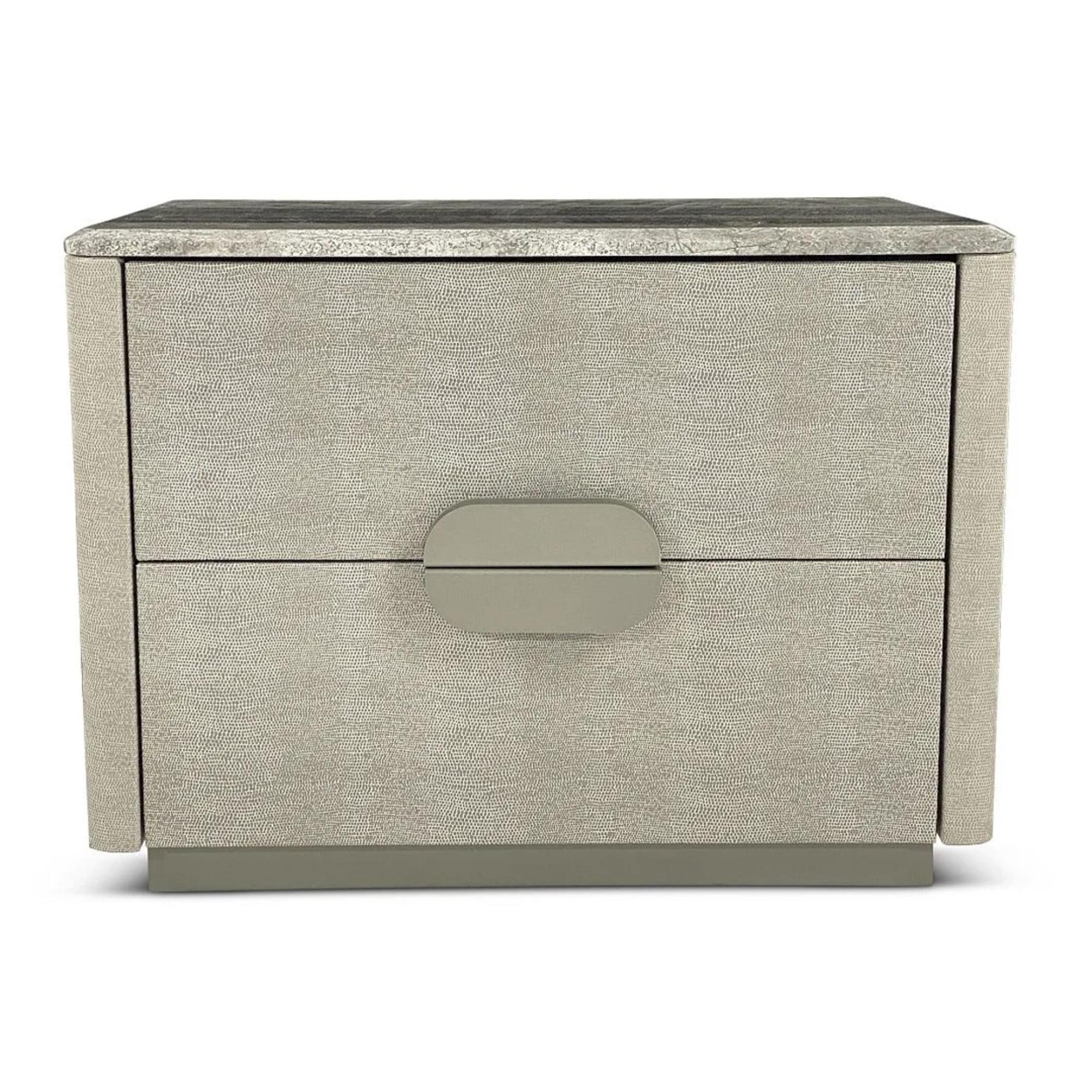 Marylin Bedside Cabinet - 2 Drawer - Marble - Variation Available
