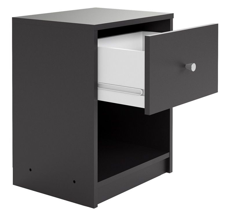 May Bedside Cabinet - 1 Drawer - Black