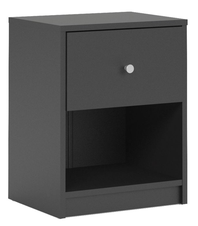 May Bedside Cabinet - 1 Drawer - Black