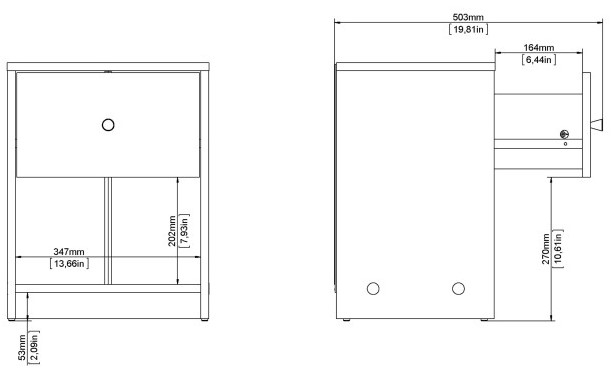 May Bedside Cabinet - 1 Drawer - Oak