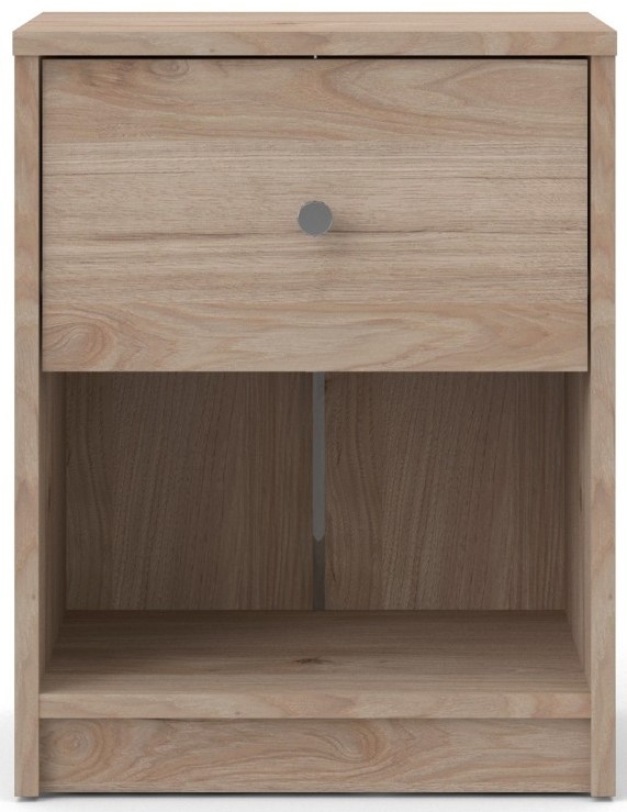 May Oak Effect 1 Drawer Bedside Cabinet