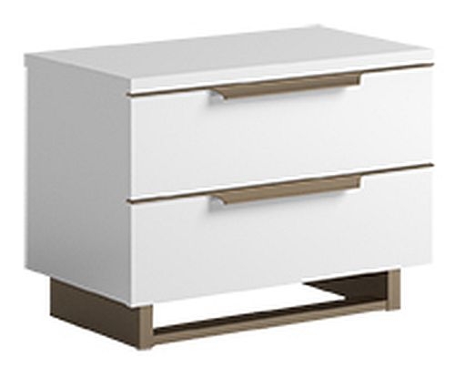 Smart Bedside Cabinet - 2 Drawer - Maxi - White