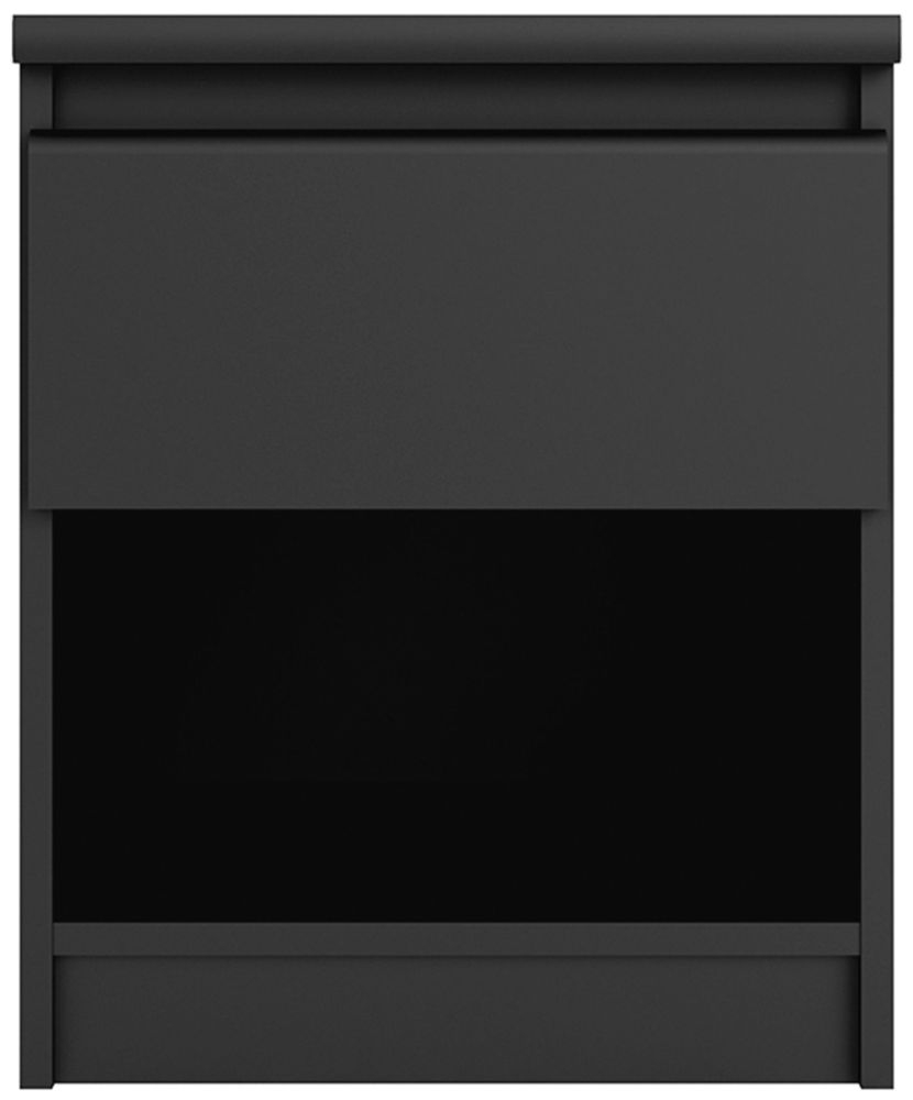 Naia Black 1 Drawer Bedside Cabinet