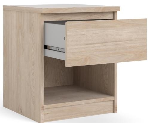 Naia Bedside Cabinet - 1 Drawer - Oak