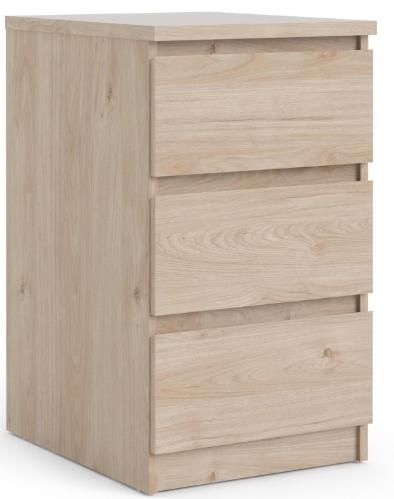 Naia Bedside Cabinet - 3 Drawer - Oak