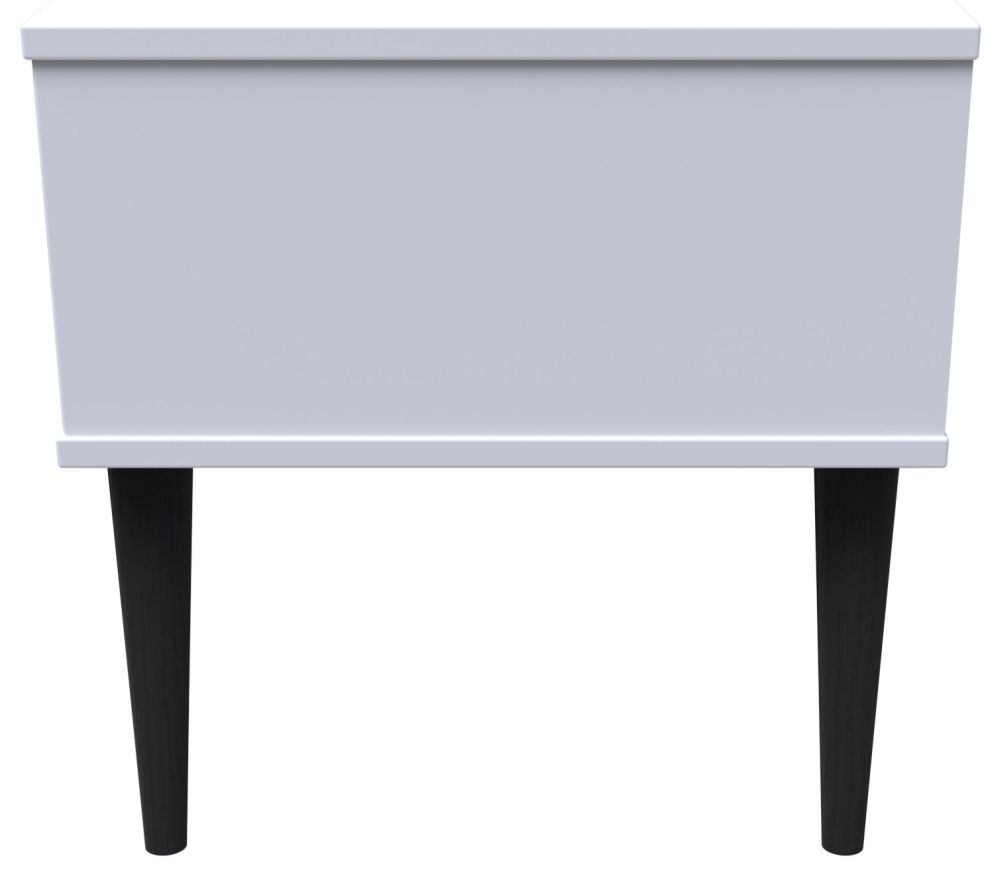 Pixel Bedside Table - Midi - 1 Drawer - White
