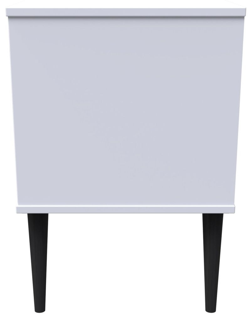 Pixel Bedside Table - Midi - 2 Drawer - White